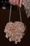 Shop_Plode_Pink Beads, Tassels Embellished Micro Heart Bag _Online_at_Aza_Fashions