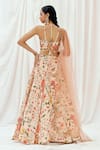 Shop_Redpine Designs_Pink Viscose, Crepe, Net Cut Work, Sequins Printed And Embroidered Lehenga Set _at_Aza_Fashions