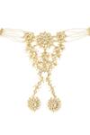 Shop_Tad Accessories_White Imitation Gemstones Gold Finish Kundan Haathphool _at_Aza_Fashions