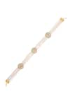 Shop_Tad Accessories_White Gold Finish Imitation Kundan Mathapatti _at_Aza_Fashions