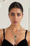 Buy_Tad Accessories_Blue Designer Semi Precious Stone Necklace _at_Aza_Fashions