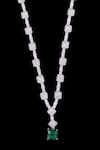 Buy_Tad Accessories_Green Crystals Cubic Zirconia Stone Necklace Set _Online_at_Aza_Fashions