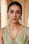 Buy_Tad Accessories_Multi Color Crystals Imitation Kundan Necklace Set _at_Aza_Fashions