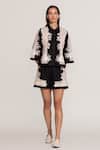 Buy_RANNA GILL_Black Viscose Embroidery Collared Alice Shirt _Online_at_Aza_Fashions
