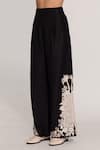 Buy_RANNA GILL_Black Viscose Embroidery Khloe Pant _Online_at_Aza_Fashions