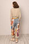 Shop_RANNA GILL_Beige Georgette Collared Ezra Buttondown Shirt _at_Aza_Fashions