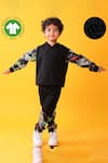 Buy_Anthrilo_Black Fleece Placement Pattern Sweatshirt And Joggers Set _Online_at_Aza_Fashions