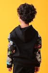 Shop_Anthrilo_Black Fleece Placement Pattern Sweatshirt And Joggers Set 