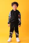 Buy_Anthrilo_Black Fleece Placement Pattern Sweatshirt And Joggers Set _at_Aza_Fashions