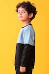 Buy_Anthrilo_Black Fleece Color Block Sweatshirt And Joggers Set _Online_at_Aza_Fashions