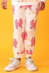 Shop_Anthrilo_White Fleece Bow Pattern Sweatshirt And Joggers Set _Online_at_Aza_Fashions