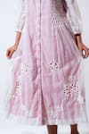 Buy_Vaani Beswal_Pink Embroidery Round Neck Daylight Dress _Online_at_Aza_Fashions