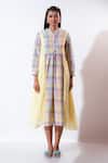 Buy_Vaani Beswal_Multi Color Collared Plaid Dress _at_Aza_Fashions