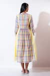 Shop_Vaani Beswal_Multi Color Collared Plaid Dress _at_Aza_Fashions