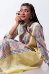 Buy_Vaani Beswal_Multi Color Collared Plaid Dress _Online_at_Aza_Fashions