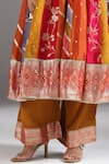 Shop_Two Sisters By Gyans_Pink Sequins, Cut Work Round Neck Noor-e-banaras Anarkali Set 