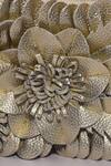 Buy_Jasbir Gill_Gold Fabric Flowers Floral Embellished Clutch _Online_at_Aza_Fashions