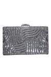 Buy_Jasbir Gill_Silver Sequins Box Clutch _at_Aza_Fashions