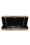 Jasbir Gill_Gold Sequins Box Clutch _Online_at_Aza_Fashions