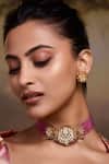 Buy_Paisley Pop_Red Multicolored Kundan Necklace Set _at_Aza_Fashions