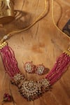 Buy_Paisley Pop_Red Multicolored Kundan Necklace Set _Online_at_Aza_Fashions