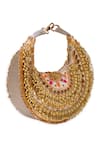 Shop_5elements_Gold Sequins, Beads Vamika Embroidered Bag _Online_at_Aza_Fashions