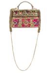 Buy 5elements Pink Embroidery Aira Clutch Online at Aza Fashions Buy_5elements_Pink Embroidery Aira Clutch _Online_at_Aza_Fashions