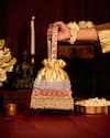 5elements Gold Embroidery, Tassels, Fringe Prisha Potli Bag at Aza Fashions 5elements_Gold Embroidery, Tassels, Fringe Prisha Potli Bag _at_Aza_Fashions