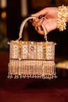 Buy_5elements_Gold Sequins, Beads Aadvika Embroidered Clutch _at_Aza_Fashions