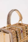 Shop_5elements_Gold Sequins, Beads Aadvika Embroidered Clutch 