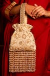 Buy 5elements Off White Embroidery, Pearls Mishita Potli Bag at Aza Fashions Buy_5elements_Off White Embroidery, Pearls Mishita Potli Bag _at_Aza_Fashions