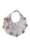 Shop 5elements Silver Studs Ishani Embroidered Bag at Aza Fashions Shop_5elements_Silver Studs Ishani Embroidered Bag _at_Aza_Fashions