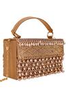 Shop 5elements Gold Beads Avika Embroidered Clutch Online at Aza Fashions Shop_5elements_Gold Beads Avika Embroidered Clutch _Online_at_Aza_Fashions