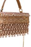 Shop 5elements Gold Beads Avika Embroidered Clutch Shop_5elements_Gold Beads Avika Embroidered Clutch