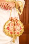 Buy_5elements_Gold Beads, Embroidery Avika Potli _at_Aza_Fashions