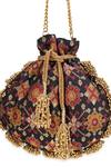Shop_5elements_Black Beads, Tassels Avika Embroidered Potli 