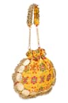 Buy_5elements_Mustard Beads, Tassels Avika Embroidered Potli _Online_at_Aza_Fashions