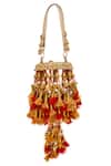Buy_5elements_Gold Tassels, Beads Advika Embroidered Potli _Online_at_Aza_Fashions