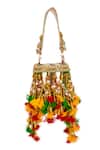 5elements_Gold Tassels, Beads Vanya Embroidered Potli Bag _Online_at_Aza_Fashions