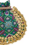 Shop_5elements_Green Beads, Studs, Tassels Avika Embroidered Potli 