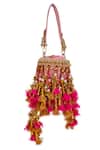Buy_5elements_Pink Tassels, Beads Vihana Embroidered Potli Bag _Online_at_Aza_Fashions