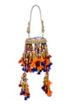 5elements_Orange Tassels, Beads, Zari Aaditri Potli Bag _Online_at_Aza_Fashions