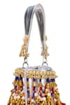 Shop_5elements_Orange Tassels, Beads, Zari Aaditri Potli Bag _Online_at_Aza_Fashions