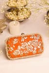 Buy_5elements_Orange Embroidery, Beads Tavishi Clutch _at_Aza_Fashions