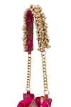 5elements_Pink Zari, Tassels Avika Embroidered Potli _Online_at_Aza_Fashions