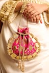 Shop_5elements_Pink Zari, Tassels Avika Embroidered Potli _Online_at_Aza_Fashions