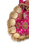Buy_5elements_Pink Zari, Tassels Avika Embroidered Potli 