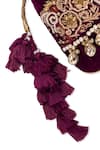 Shop_5elements_Wine Embroidery, Sequins, Pearls Nihira Potli Bag _Online_at_Aza_Fashions