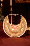 Shop_5elements_Gold Beads, Sequins Vamika Embroidered Bag _at_Aza_Fashions