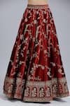 Buy Lashkaraa Red Velvet Sequins, Embroidery, Zari Sweetheart Neck Paisley Bloom Lehenga Set Online at Aza Fashions Buy_Lashkaraa_Red Velvet Sequins, Embroidery, Zari Sweetheart Neck Paisley Bloom Lehenga Set _Online_at_Aza_Fashions